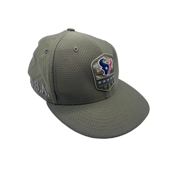 New Era Other - Houston Texans Baseball Hat New Era 9Twenty Salute to Dad Cap Green Fitted 7 3/4
